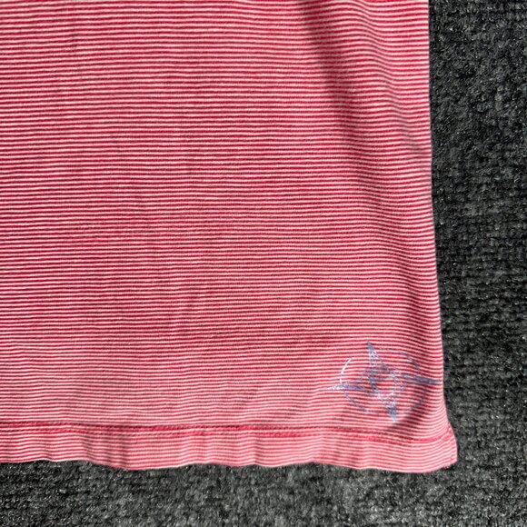 B Draddy Polo Shirt Mens Large Red Stretch Short Sleeve Unknown Pocket Logo - Picture 8 of 9